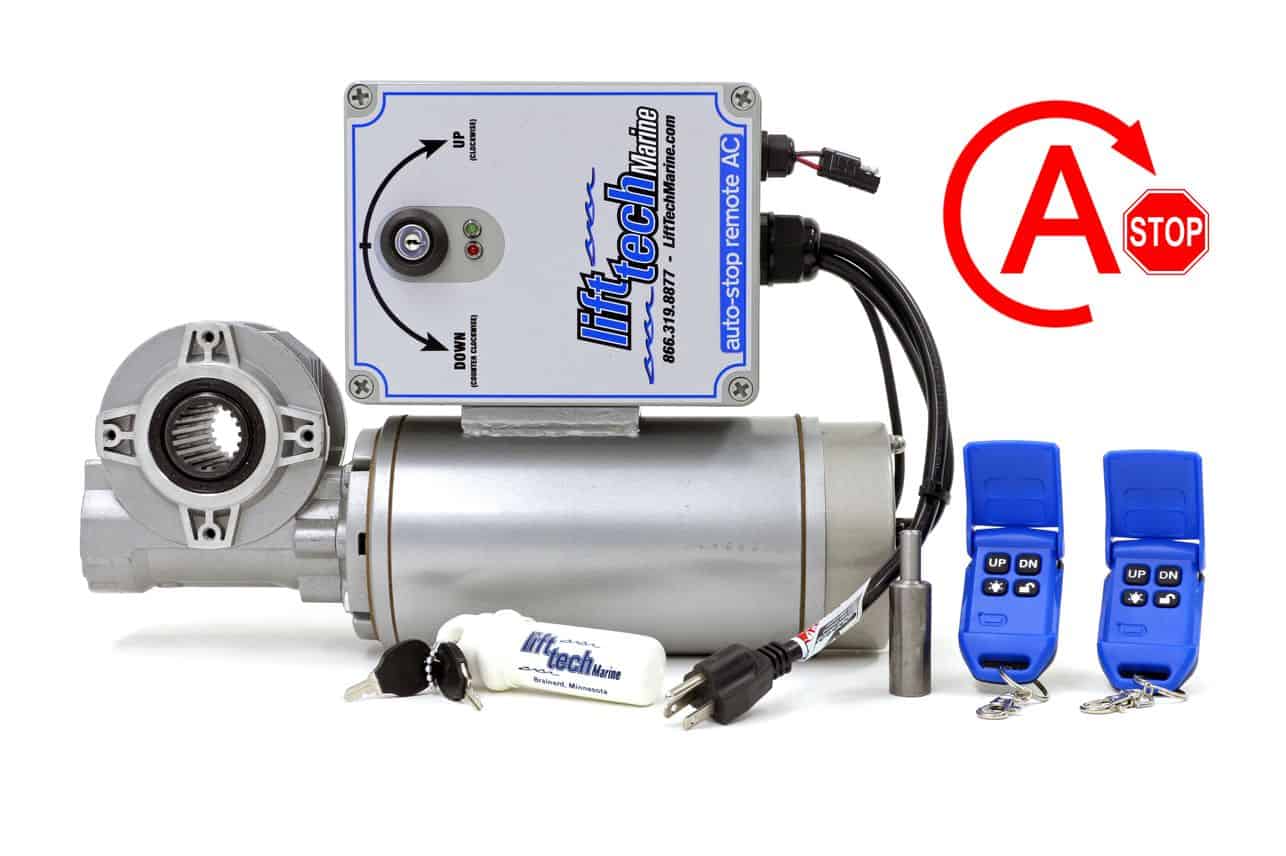 Lift Tech 12/24 Volt DC Drive Motor with AUTOSTOP with Wireless Remote