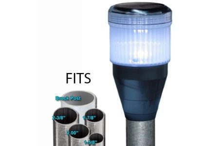 2 pack Solar Dock Post Lights