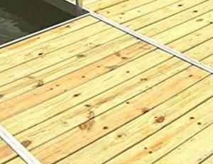 Wood Dock1 Treated Wood Dock With Aluminum Stringers