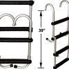 4 Step Plastic Step Folding Ladder, Extends 39"