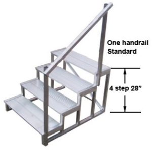 Sea Wall or Dock Free-Standing Boarding Steps