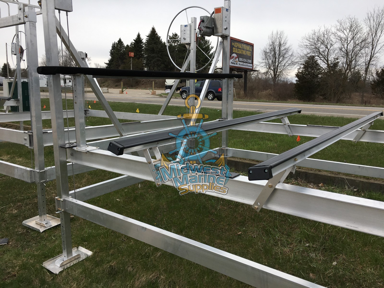 Craftlander 2500 Pound Vertical Boat Lift, 108" Beam