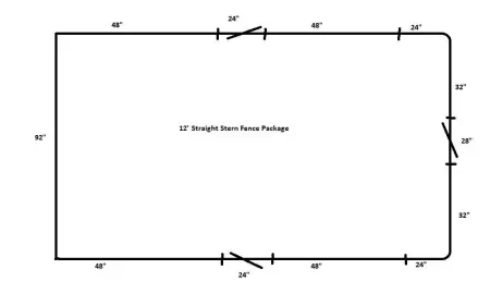 12' Classic Square Stern Fence Package