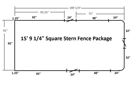 15'4" Classic Square Stern Fence Package