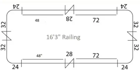 164classic2 16'4" Classic Pontoon Fence Package