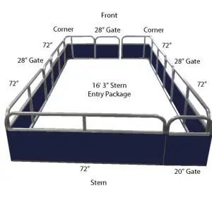 16'4" Classic Stern Entry Fence Package