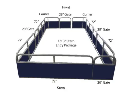 164stern 16'4" Classic Stern Entry Fence Package