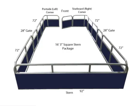 16'4" Classic Square Stern Fence Package