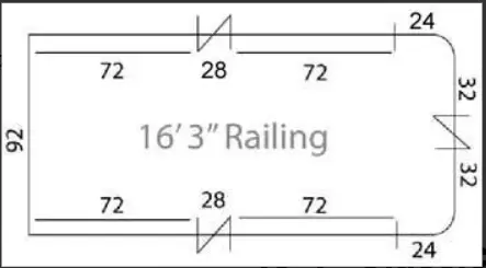 16'4" Classic Square Stern Fence Package