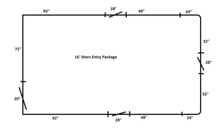 16' Classic Stern Entry Fence Package