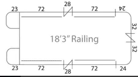 18'3" SunDeck Fence Package