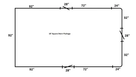 18' Classic Square Stern Fence Package