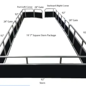 19'7" Classic Square Stern Fence Package