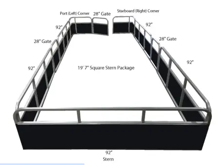 19'7" Classic Square Stern Fence Package