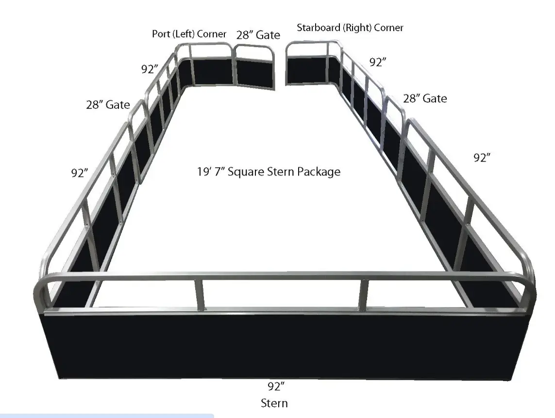 12' Classic Square Stern Fence Package