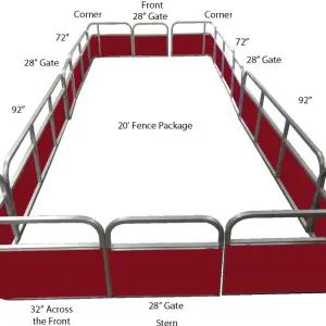 20' Classic Pontoon Fence Package