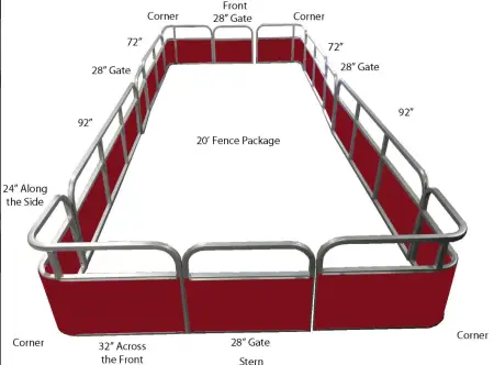 20classic1 20' Classic Pontoon Fence Package