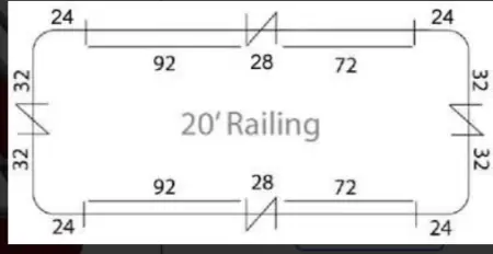 20classic2 20' Classic Pontoon Fence Package