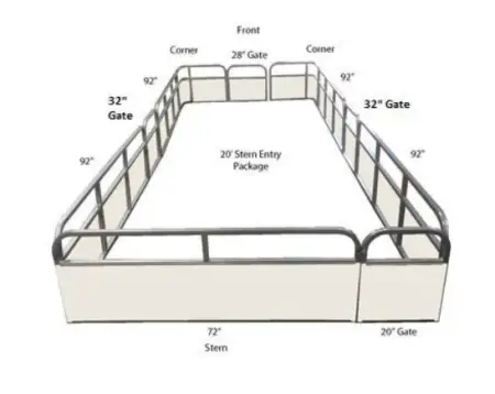 20' Classic Stern Entry Fence Package
