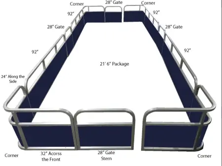 216classic1 21'6" Classic Pontoon Fence Package