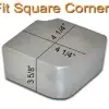 Square corner cap silver Square Corner Caps for Pontoon Deck