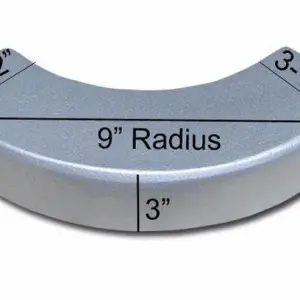 larger radius corner cap silver Pontoon Deluxe Large Radius Corner Cap