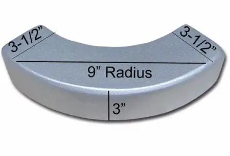 Pontoon Deluxe Large Radius Corner Cap