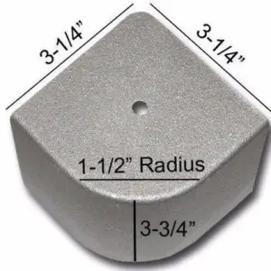 rounded corner cap Pontoon Round Corner Cap