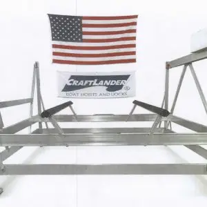 Craftlander 8000 Pound Cabled Vertical Hydraulic Boat Lift, 120″ Beam